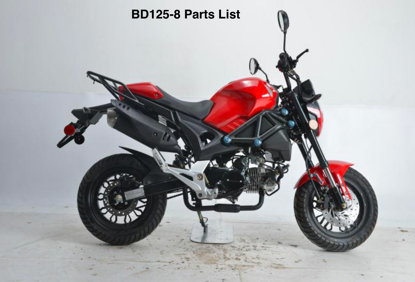 Boom BD125-8 complete parts manual PDF for Venom X21RS 125cc motorcycle