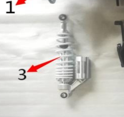 PST50-19N rear left shock | PST150-19N Icebear Maddog trike left shock absorber