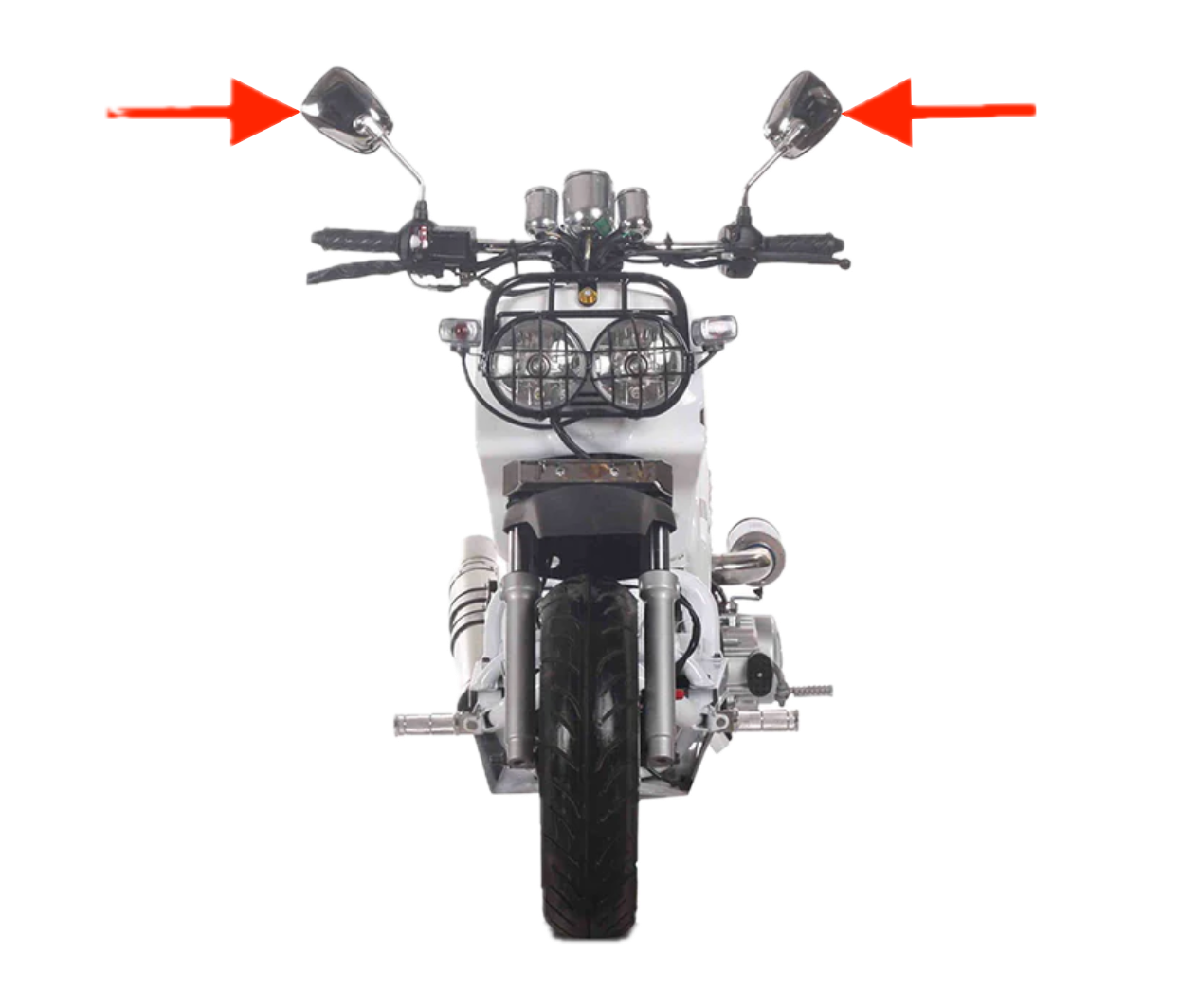 MZ50-19 PMZ150-19 scooter rearview mirrors | Icebear Maddog Gen 1 side mirrors