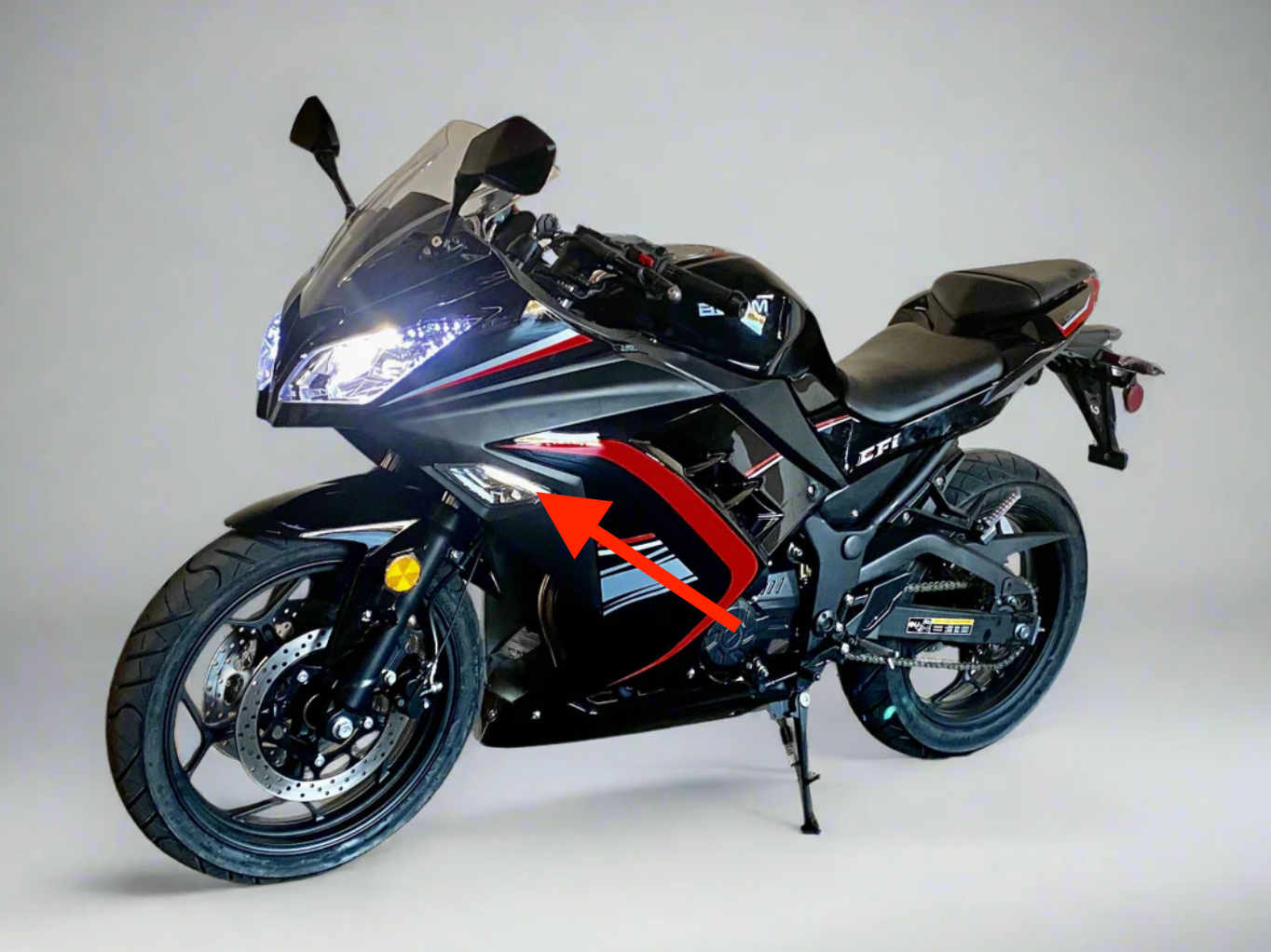 BD250-5 front left indicator light for Venom SuperBike motorcycle