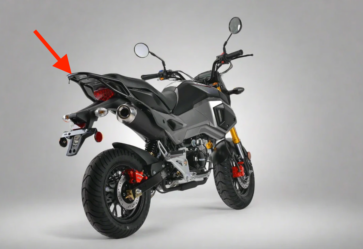 Vader Pro 125cc Motorcycle Rear Cargo Rack