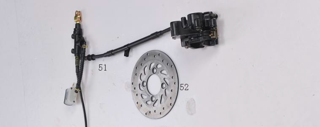 Rear disc brake assembly for BD125-15 Boom Vader 125cc motorcycle