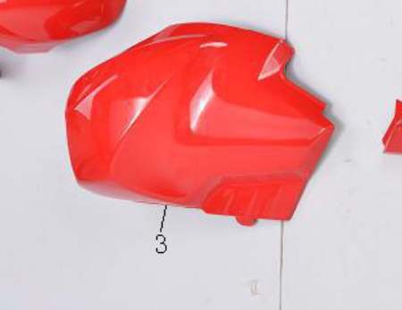 Left fuel tank cover fairing for BD125-8 Boom Monster Ducati clone 125cc motorcycle