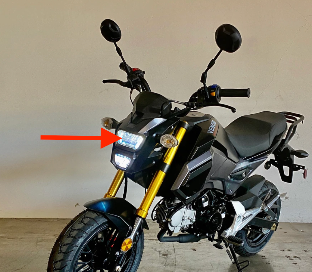 125cc Boom Vader BD12510 Gen II motorcycle headlight housing assembly