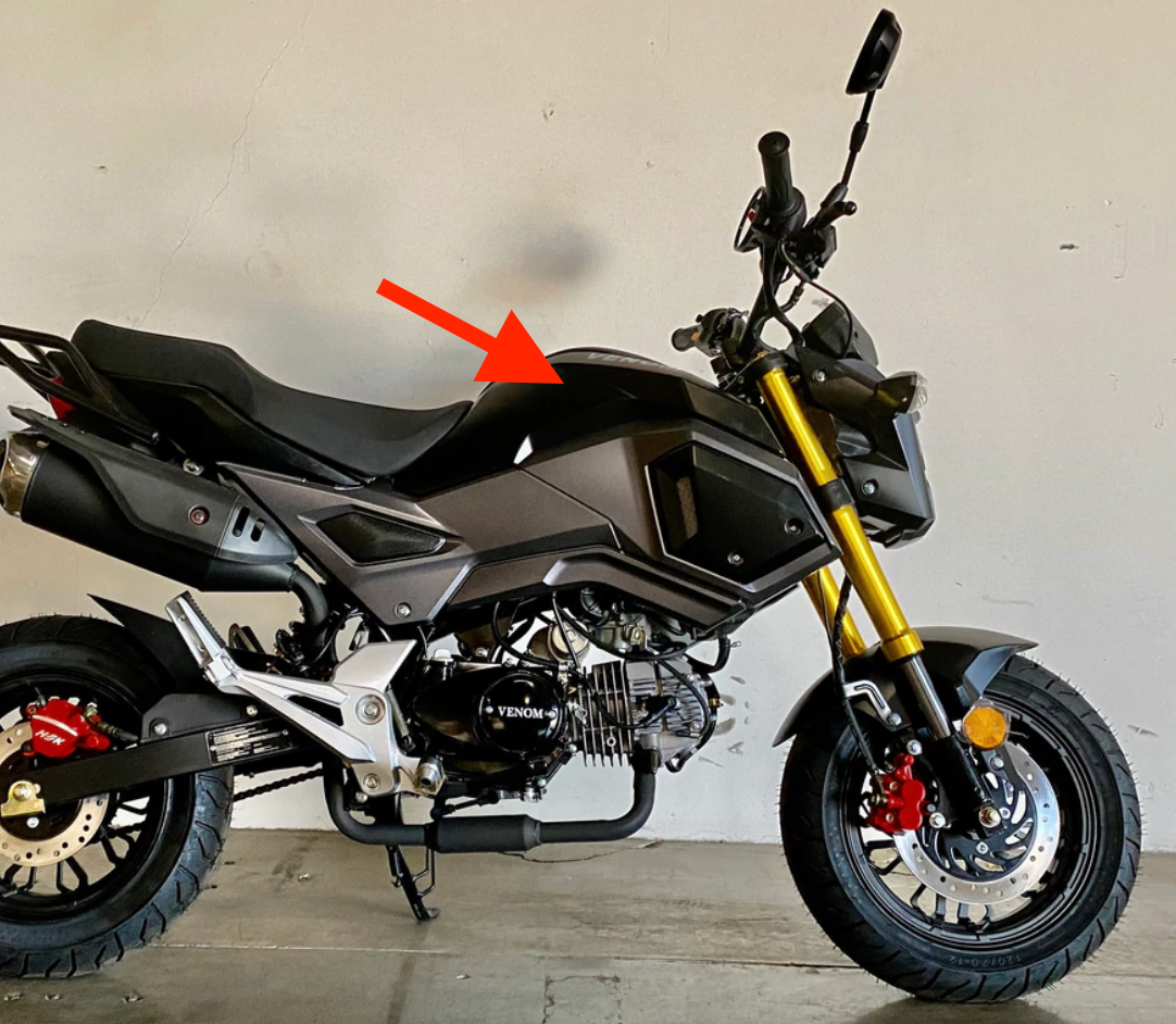 OEM BD125-10 Vader 125cc right fuel tank side panel replacement part