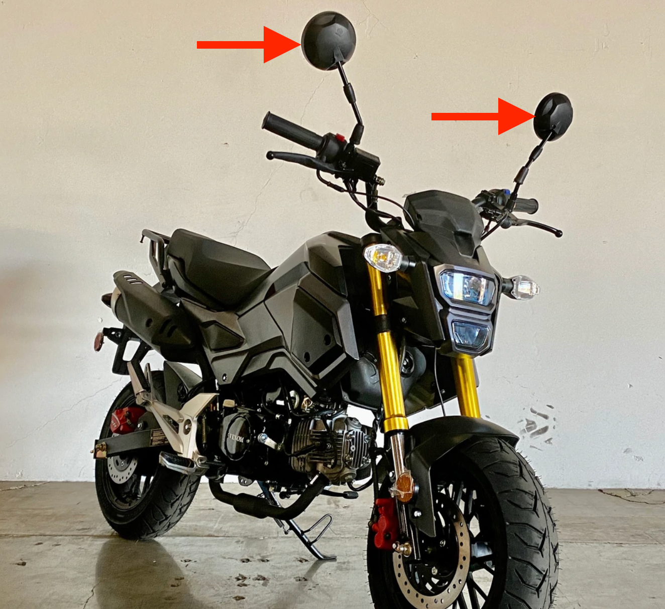 125cc Vader BD125-10 rear view mirrors upgrade kit