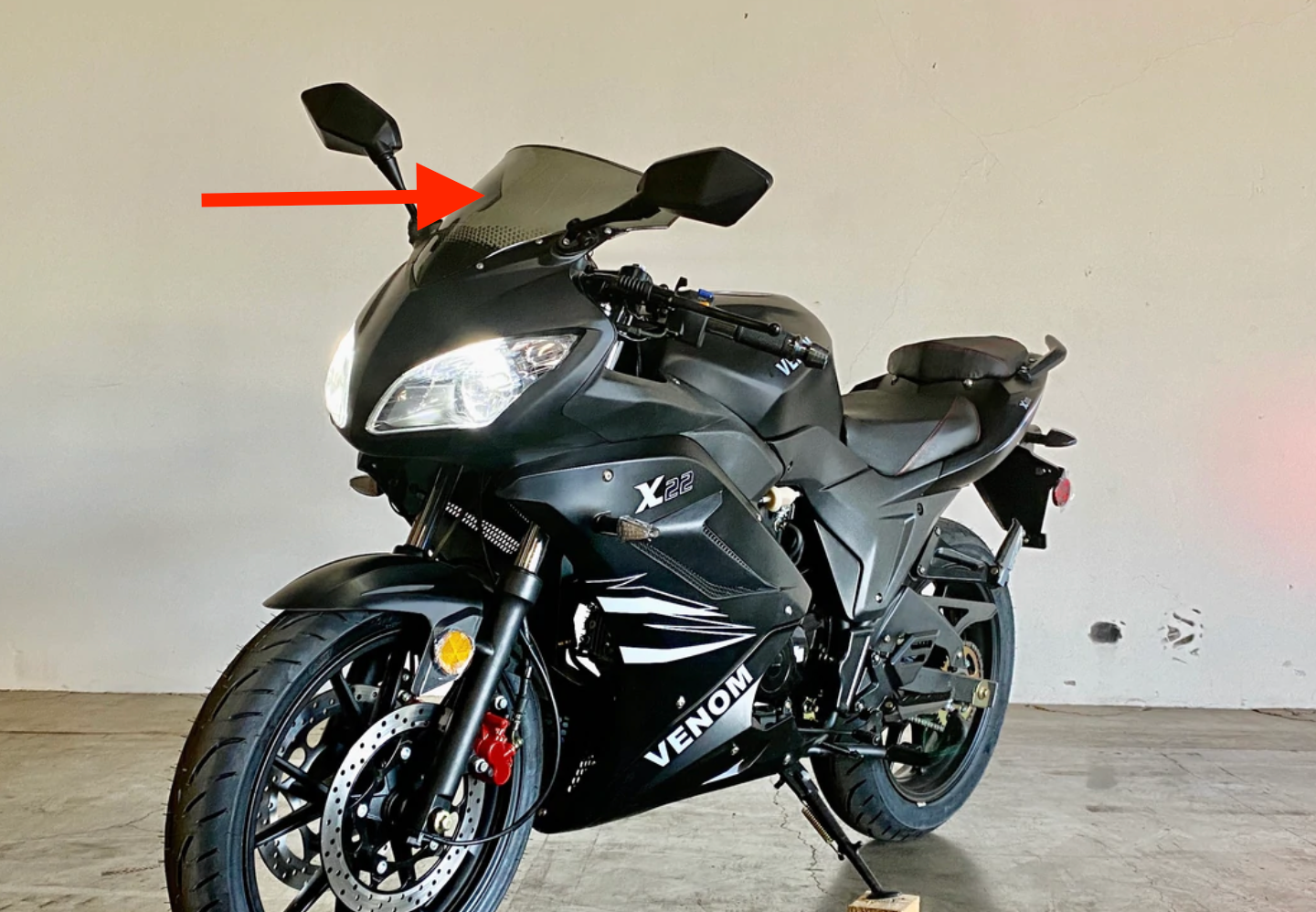 Windshield for BD125-11 | Venom X22 125cc Windshield Cover