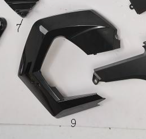 Front left side panel for BD125-15 Boom 125cc motorcycle