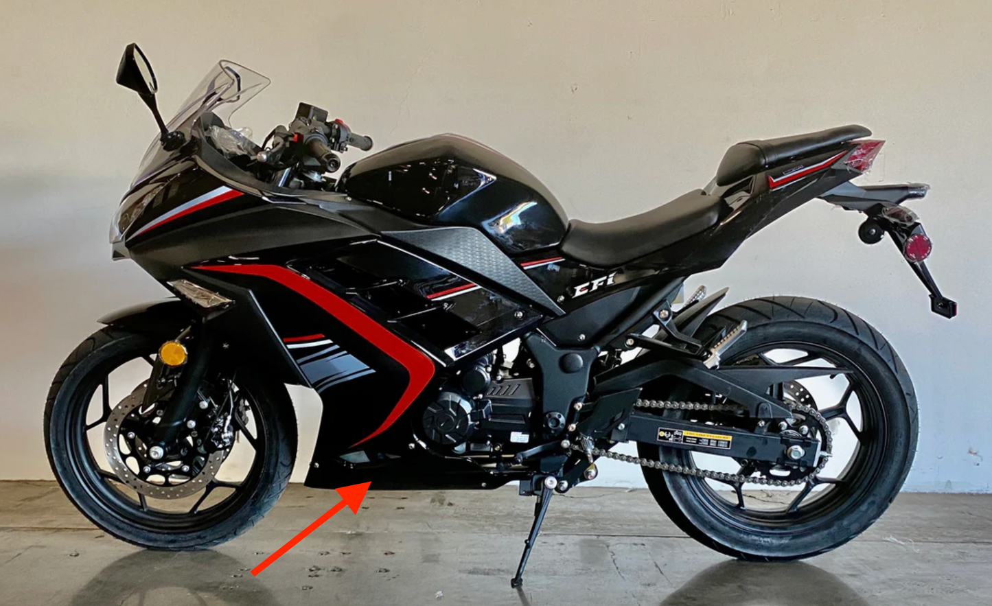 Venom SuperBike 250cc Bottom Left Side Fender