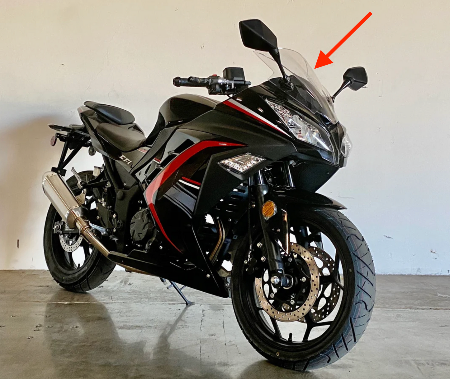 OEM clear windshield for BD250-5 Venom Superbike 250cc EFI