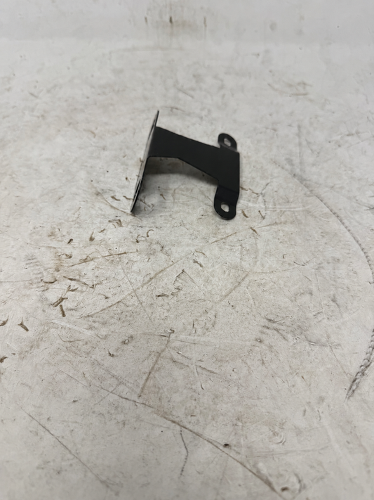 Black front license plate bracket for Sportster 250cc DF250RTG showing folded mounting tabs, side view