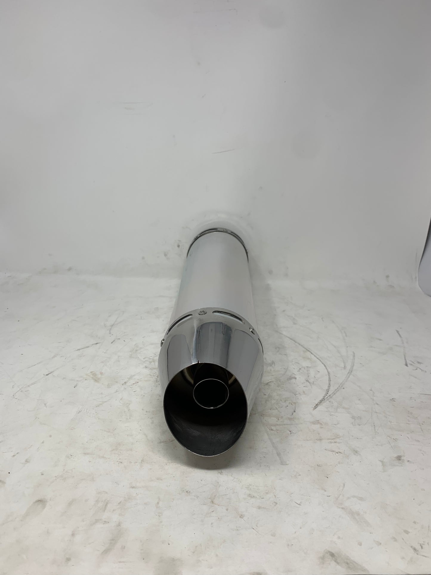 Chrome exhaust tip for DF50SST Venom X18 50cc motorcycle