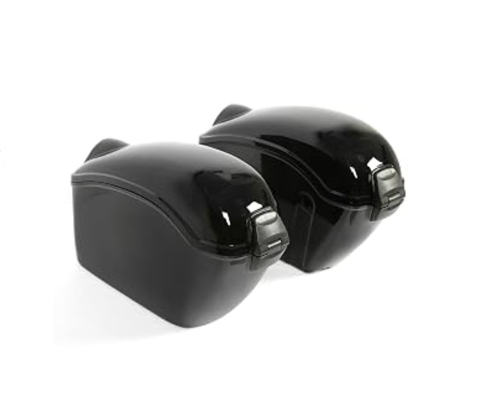 Lockable hard saddle bags for 250cc chopper motorcycles