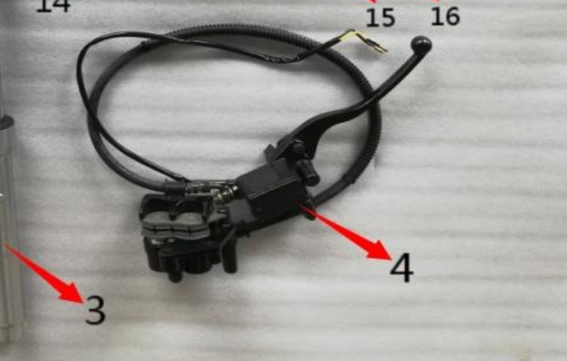 Icebear Maddog 50cc/150cc front brake | PST50-19N/PST150-19N trike brake caliper assembly