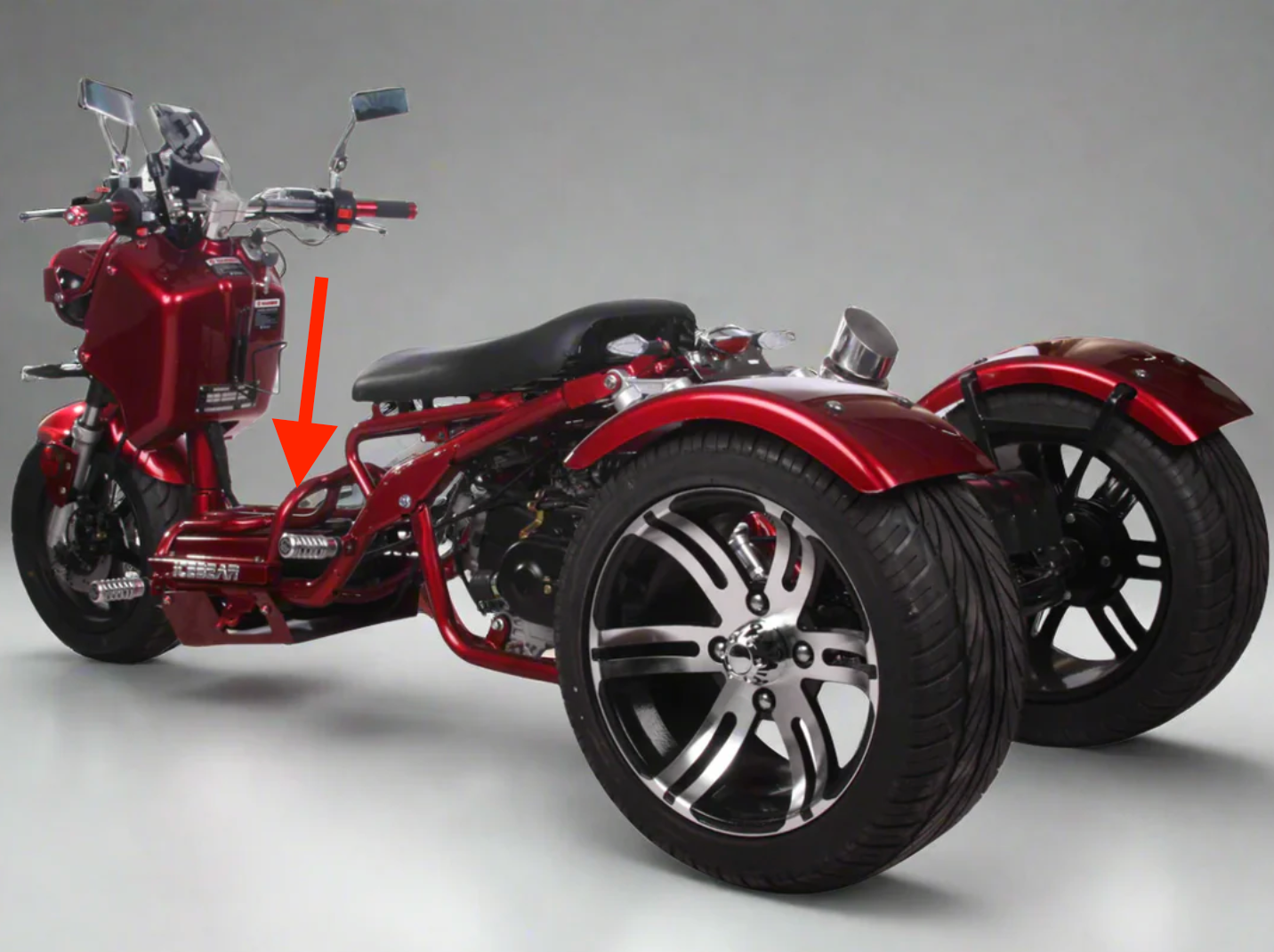 PST150-19N Maddog trike fuel tank bracket | PST50-19N scooter gas tank support