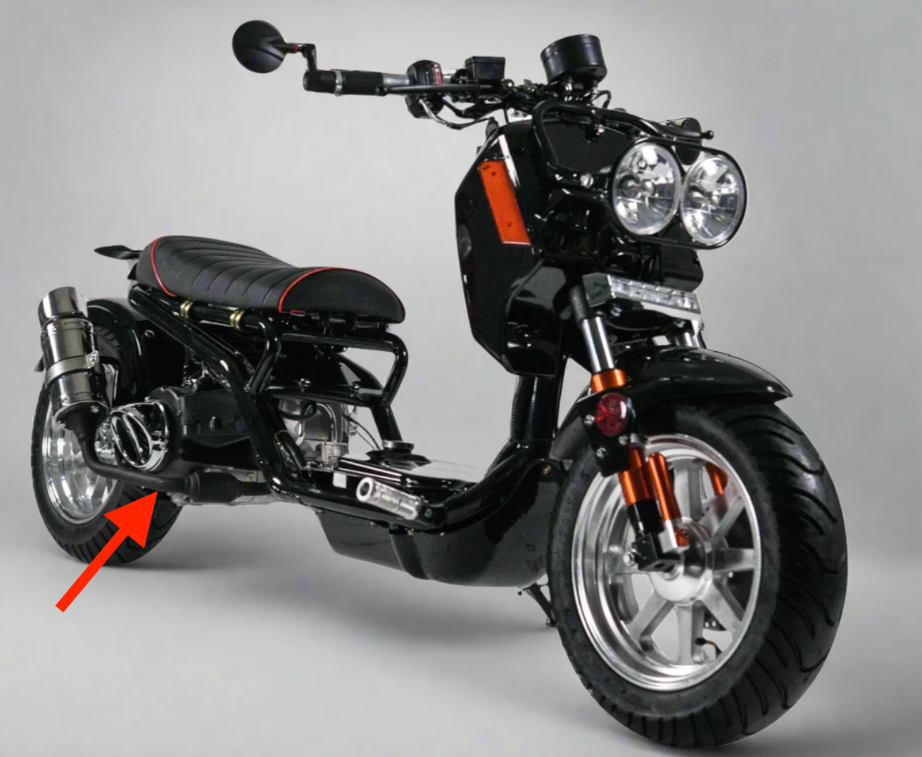 Icebear Maddog Gen 4 exhaust pipe | PMZ50-21/PMZ150-21 scooter muffler replacement