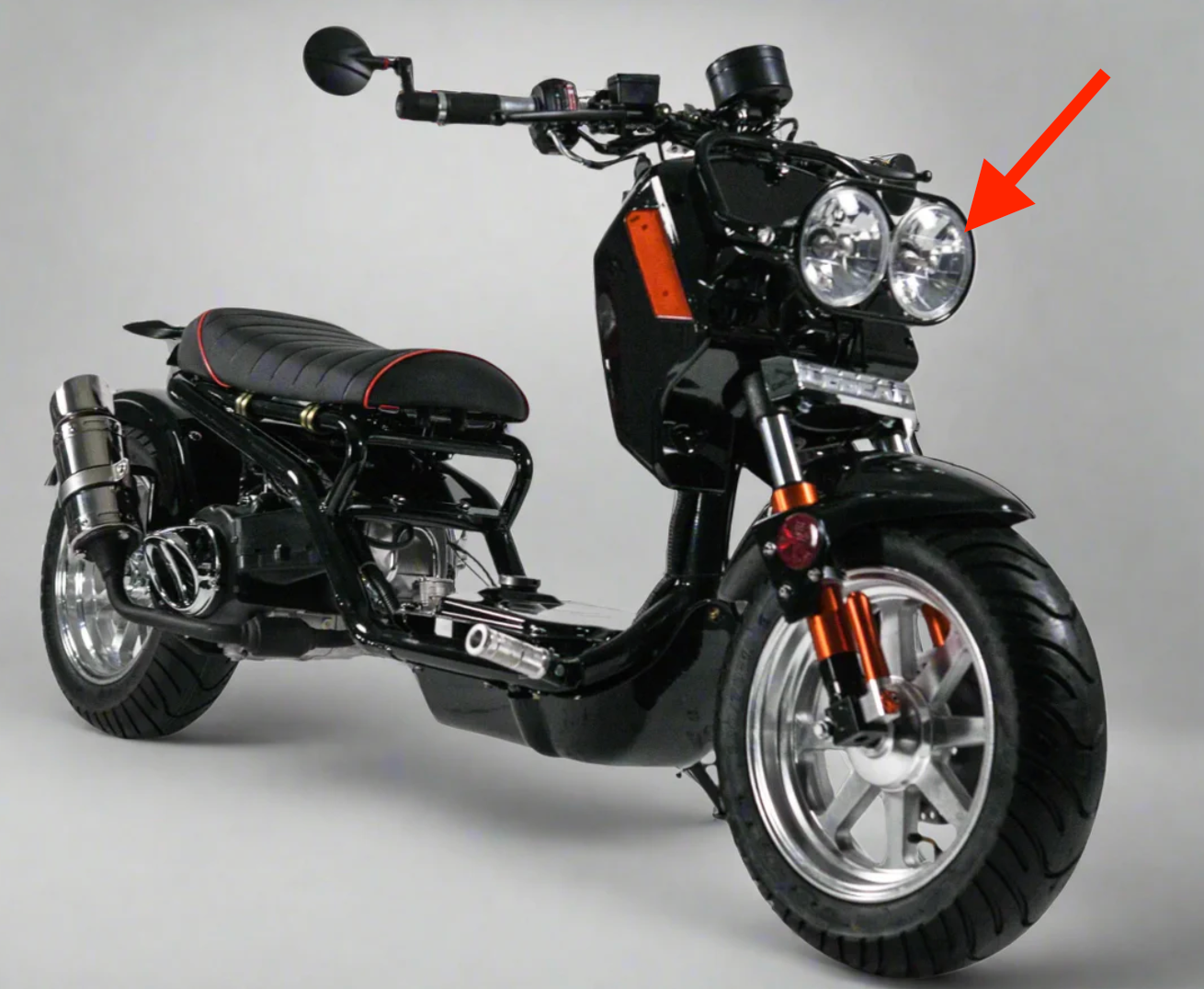 Icebear Maddog Gen 4 front headlight | PMZ50-21/PMZ150-21 scooter headlight assembly