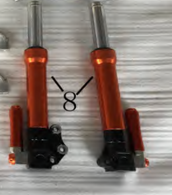 PMZ50-21 front shock absorbers | Icebear Maddog Gen 4 scooter front shock set