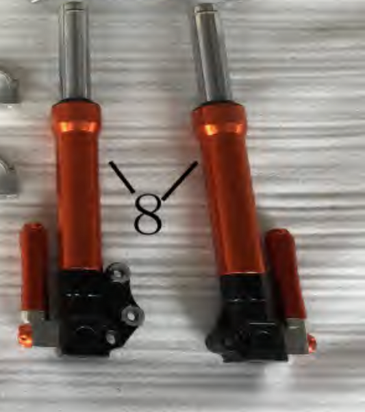 PMZ50-21 front shock absorbers | Icebear Maddog Gen 4 scooter front shock set