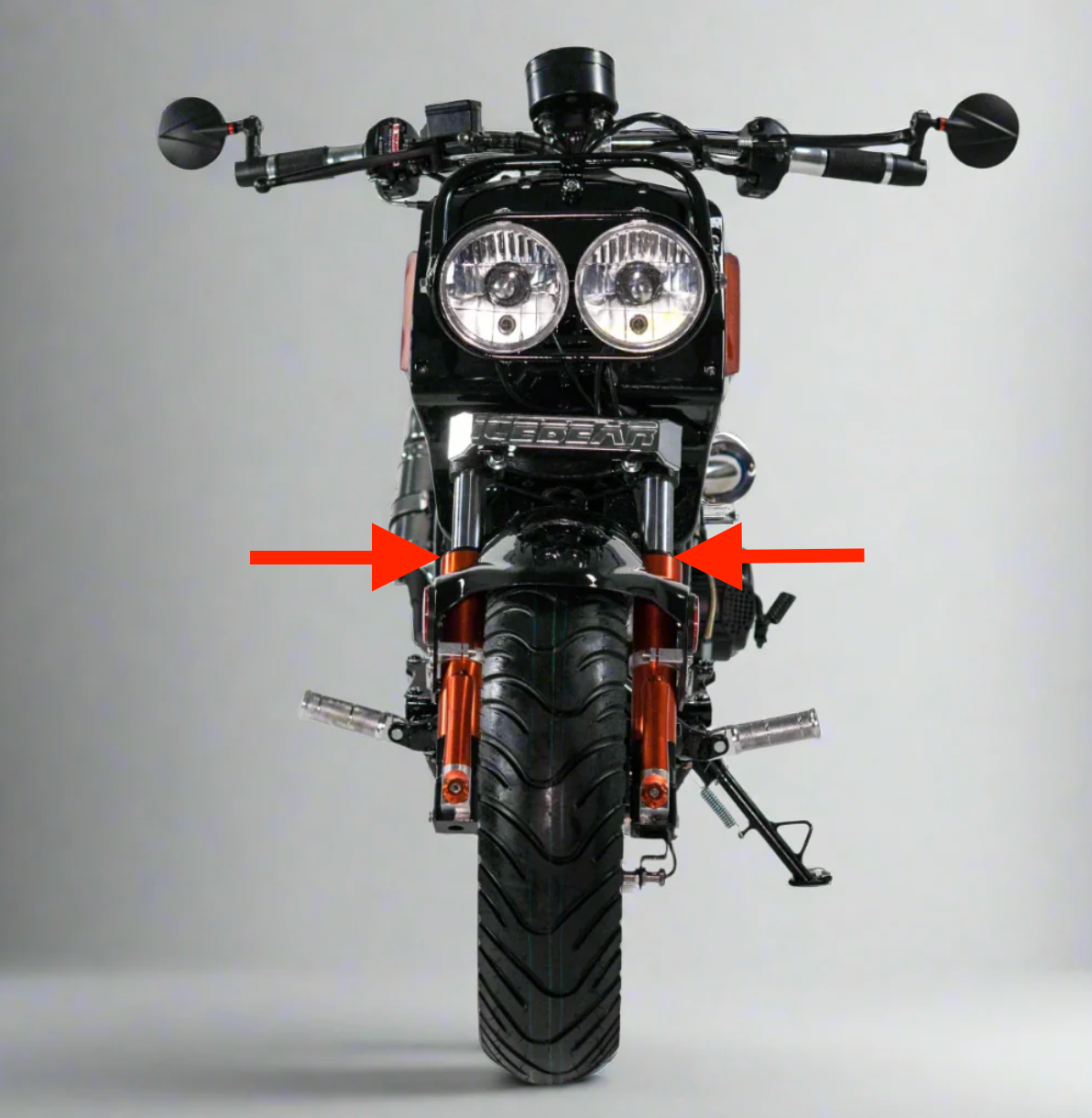 Icebear Maddog Gen 4 front shocks | PMZ150-21 scooter front suspension assembly
