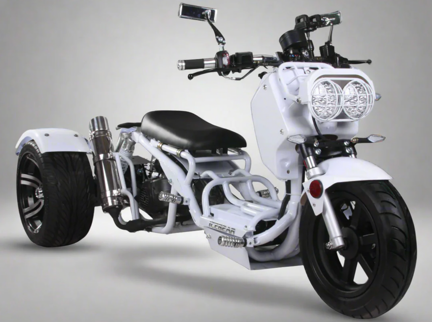 PST150-19N 150cc trike scooter | Icebear Maddog 3-wheel Ruckus style moped