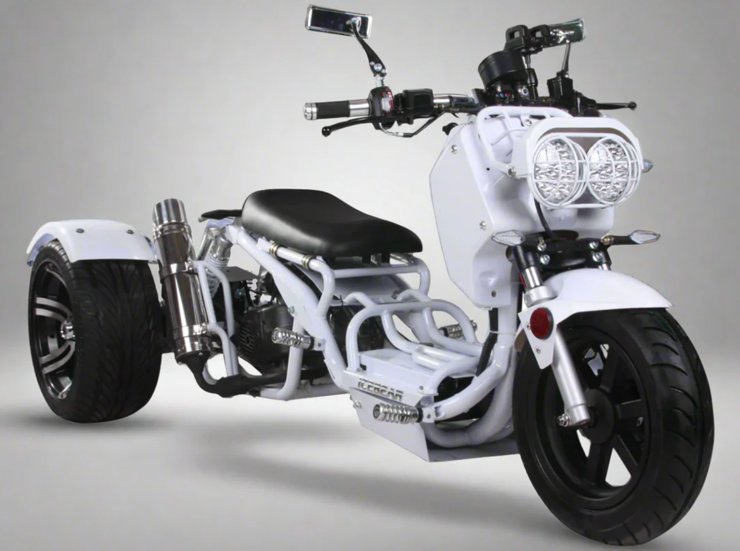 PST150-19N 150cc trike scooter | Icebear Maddog 3-wheel Ruckus style moped