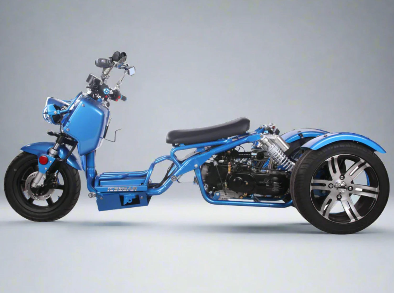 PST150-19N 3-wheel trike | Icebear Maddog 150cc Honda Ruckus clone city bike