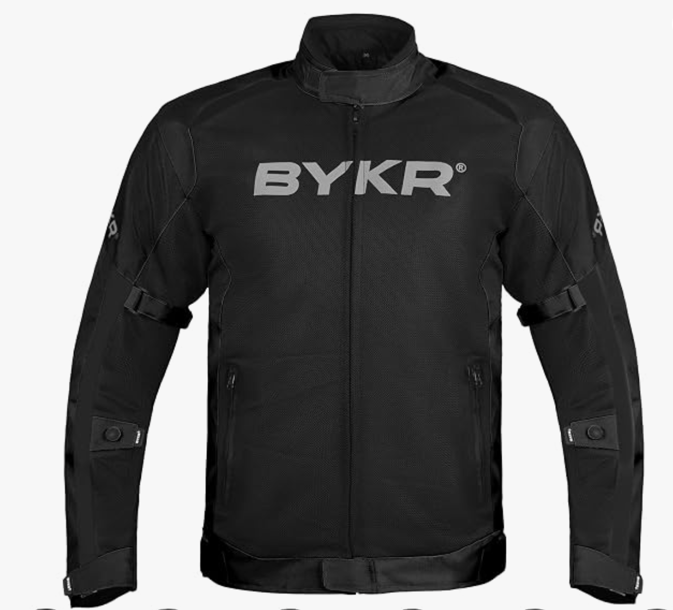 Breathable motorcycle riding jacket for street and highway riding