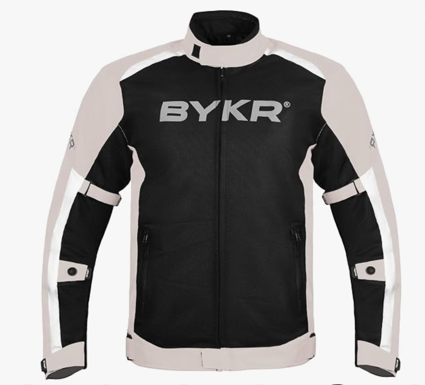 Protective motorbike jacket with reinforced riding armor