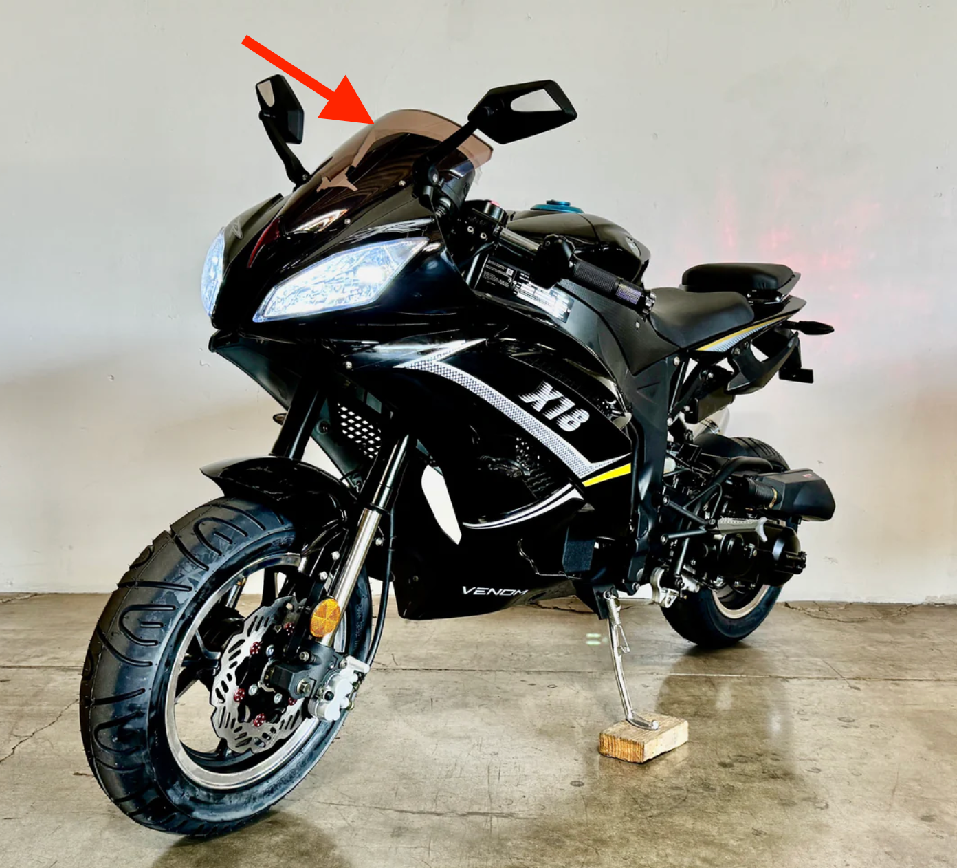 Windshield for DF50SST | Venom X18 50cc Front Windshield – Part Windshield for DF50SST | Venom X18 50cc Front Windshield – Part
