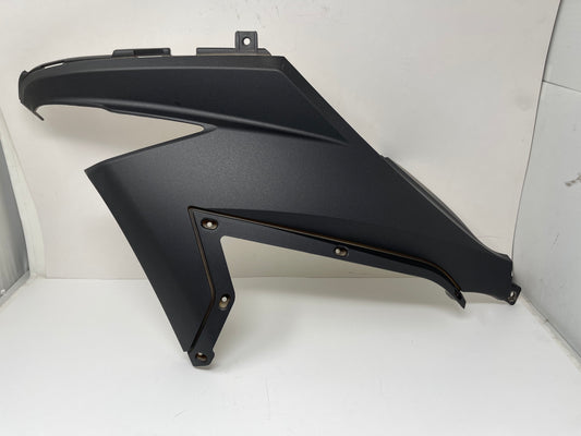Black left turn signal guard panel for the BD125-11GT X22GT 125cc motorcycle, OEM part 125011007
