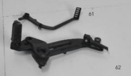 Front Right Footrest Assembly with Foot Brake Pedal for BD125-7 X21RS Gen 3 Vader 125cc — catalog reference