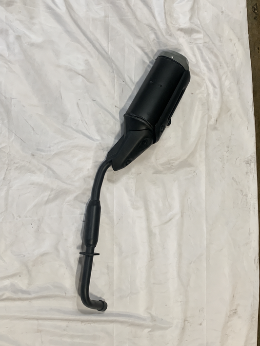 Full Exhaust Assembly with Muffler for BD125-7 X21RS Gen 3 Vader 125cc, part 10011079, product view 1