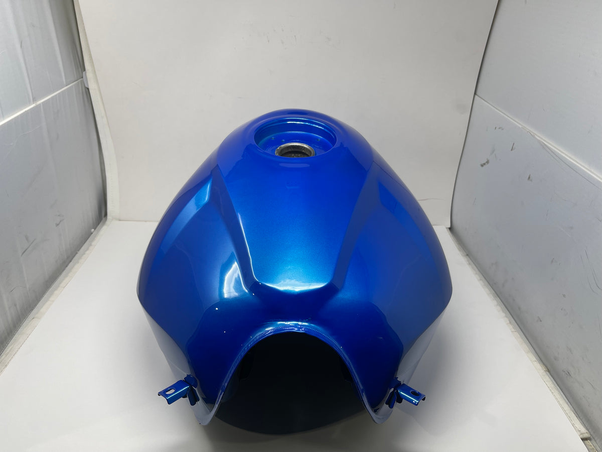 Blue BD125-11GT X22GT 125cc gas tank, top and filler opening, OEM fuel tank part 125011014