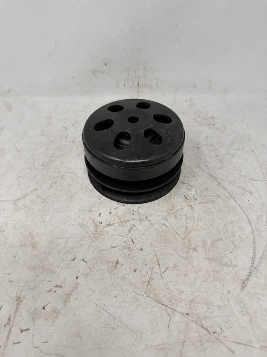 CVT driven pulley and clutch assembly with clutch bell for DF200SST-23 Venom X19 200cc, assembled view