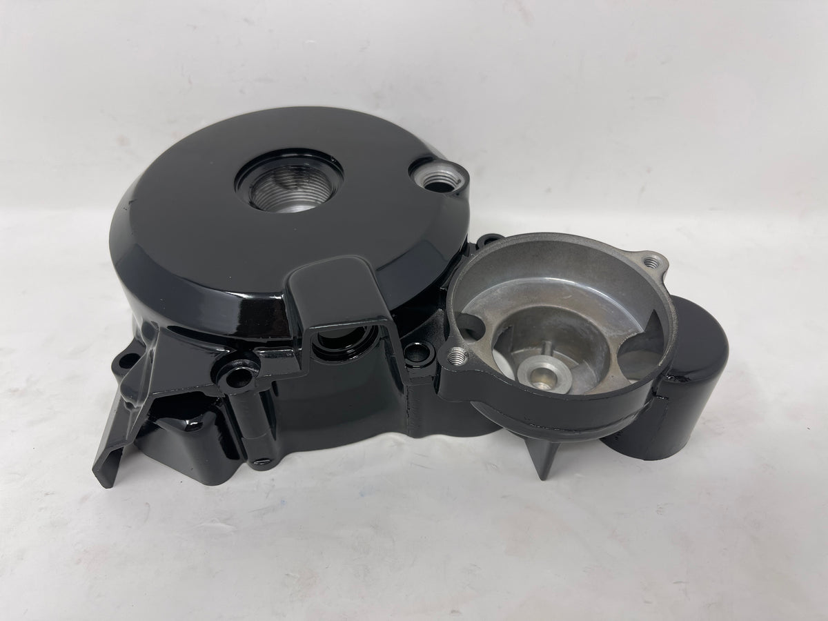 Black front left crankcase cover for the Venom Sportster 250cc DF250RTG, angled view, part 12301-I049-000063