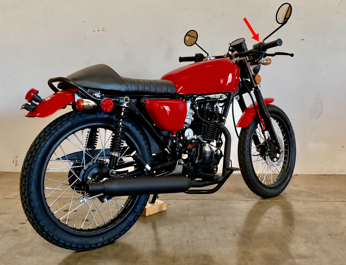 DF250RTG Sportster 250cc Right Combination Switch Assembly on assembled motorcycle