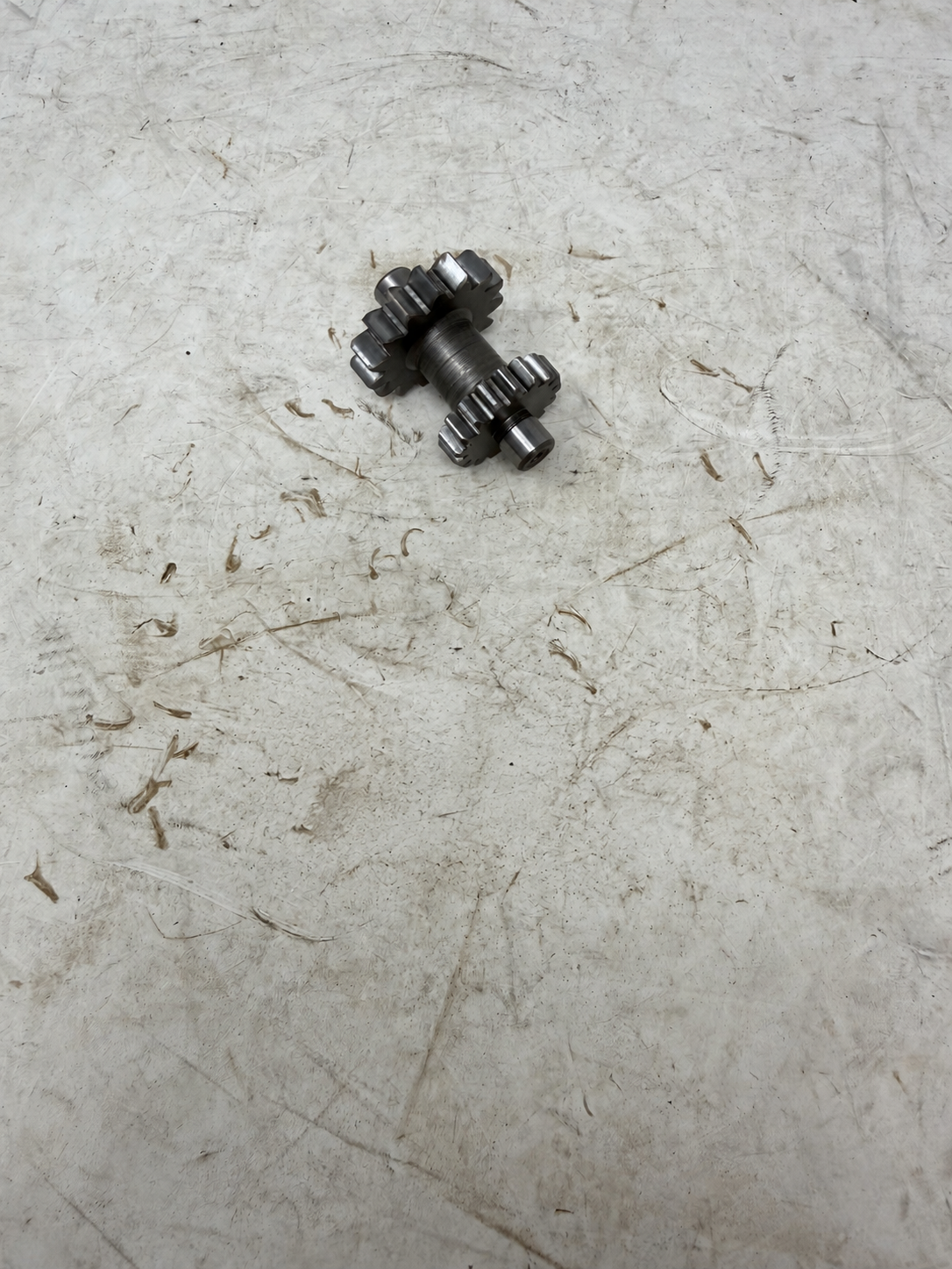 Starter reduction gear No. 2 for DF250RTG Sportster 250cc motorcycle, showing compound gear teeth and short shaft