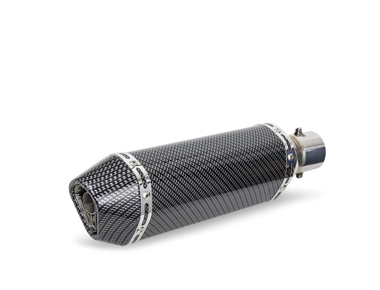 Universal carbon fiber motorcycle exhaust tip slip-on muffler 1.5 to 2 inch