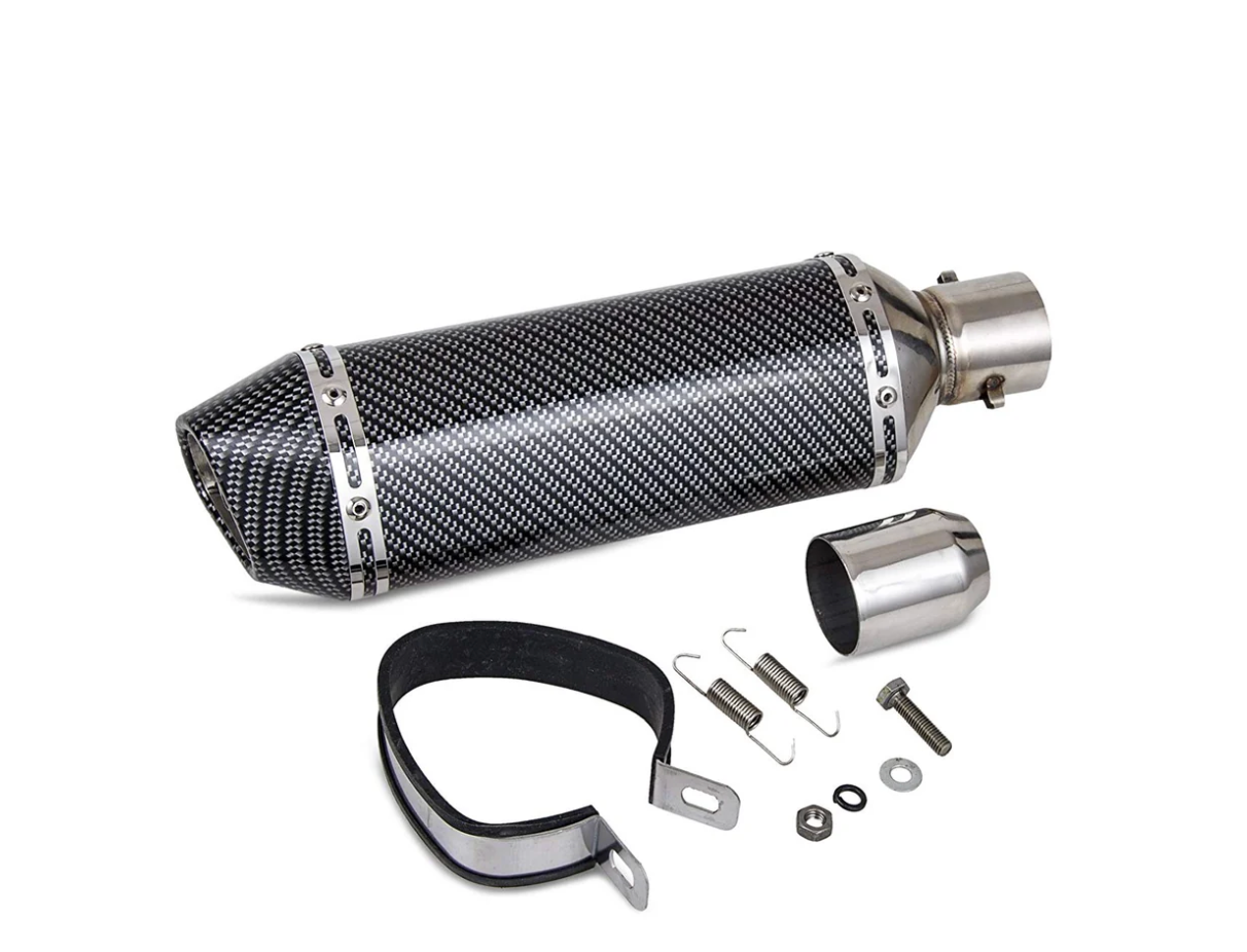 Universal motorcycle carbon fiber exhaust tip performance muffler