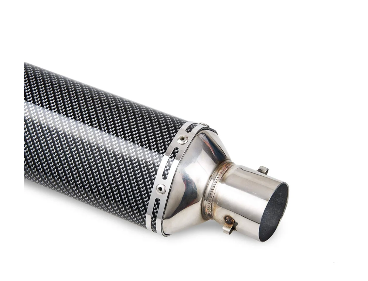 Carbon fiber motorcycle exhaust canister universal slip-on muffler
