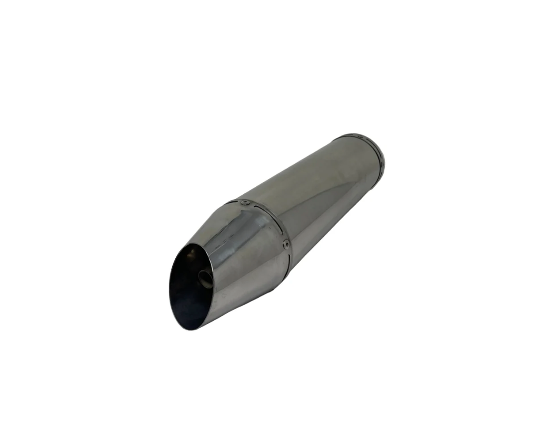 Falcon YN250 / YN250T-5 Venom X22GT 250cc exhaust muffler tip, angled outlet view, part YY350-6A-2104101B