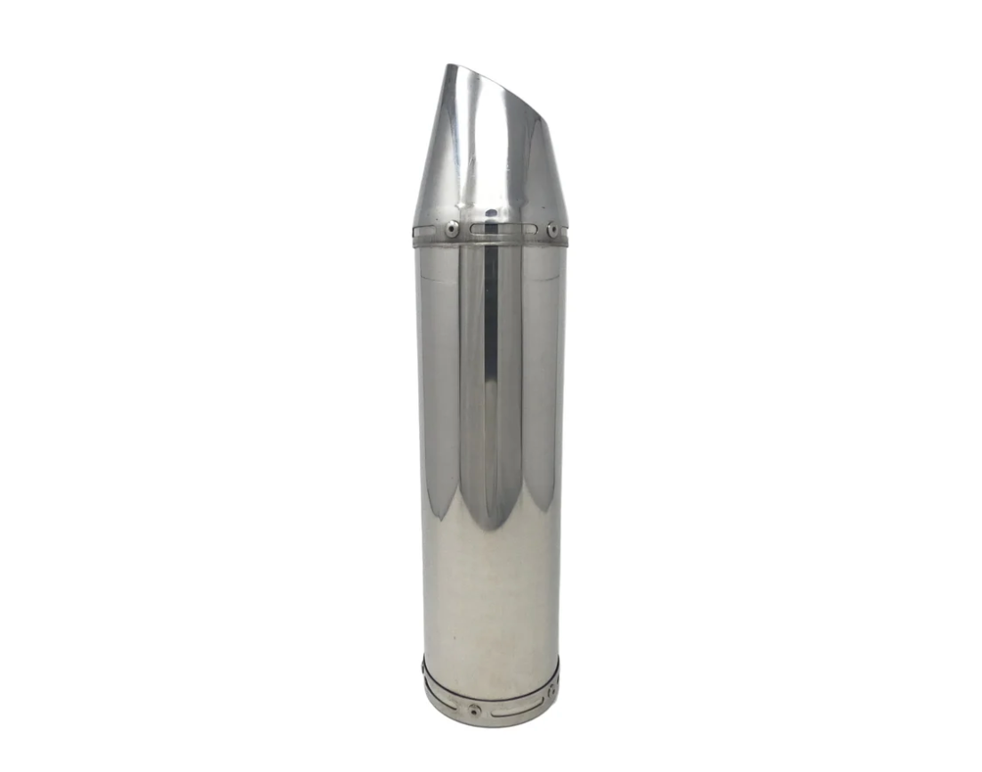 Falcon YN250 / YN250T-5 Venom X22GT 250cc exhaust muffler tip, upright side view, part YY350-6A-2104101B
