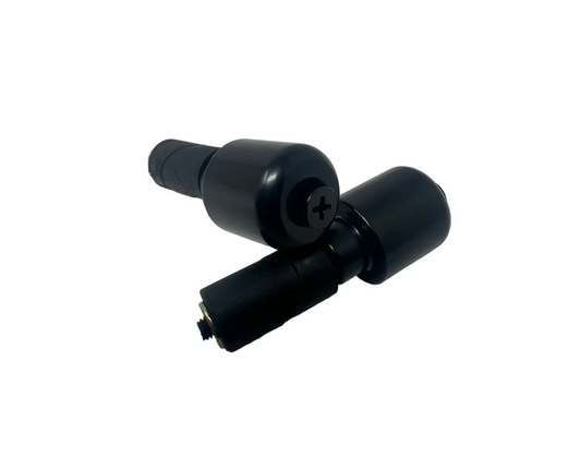 Falcon YN250 / YN250T-5 Venom X22GT 250cc handlebar end cap set, angled view of both caps, part YY350-6E-2107142