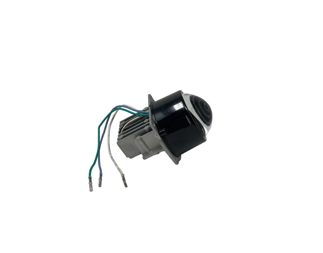 Falcon YN250 / YN250T-5 Venom X22GT 250cc LED headlight bulb assembly, rear housing and wire view, part YY350-6E-2702001