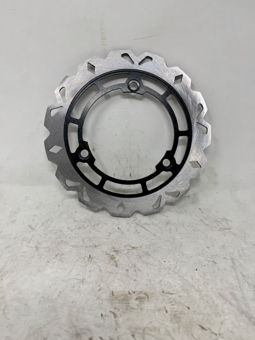 230mm front brake disc rotor for Venom X19 200cc DF200SST-23, wavy silver edge and black three-hole mounting center