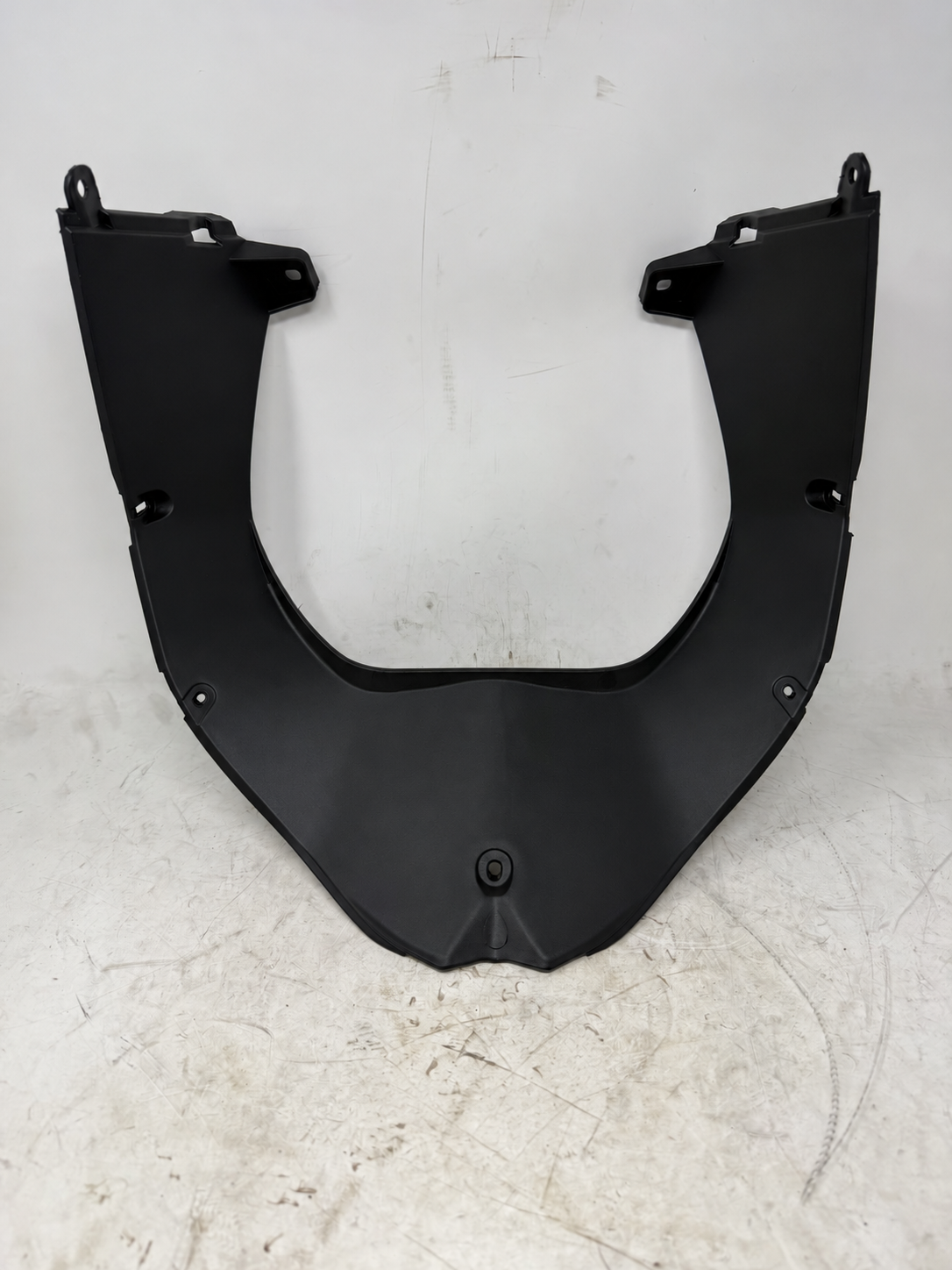 Black U-shaped front floor body panel for Venom X19 200cc DF200SST-23, showing center opening and mounting tabs