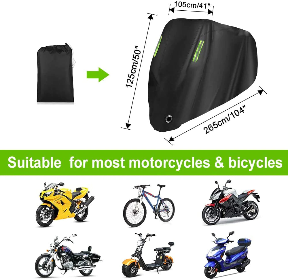 Waterproof Motorcycle Cover | Protective Tarp for Scooters and Motorcycles