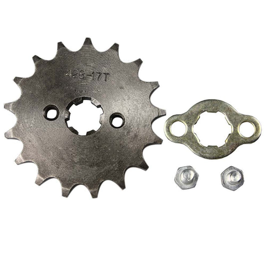 Upgraded 17" Tooth Front Sprocket for 125cc Motorcycle - 428-17T for 125cc Motorcycles