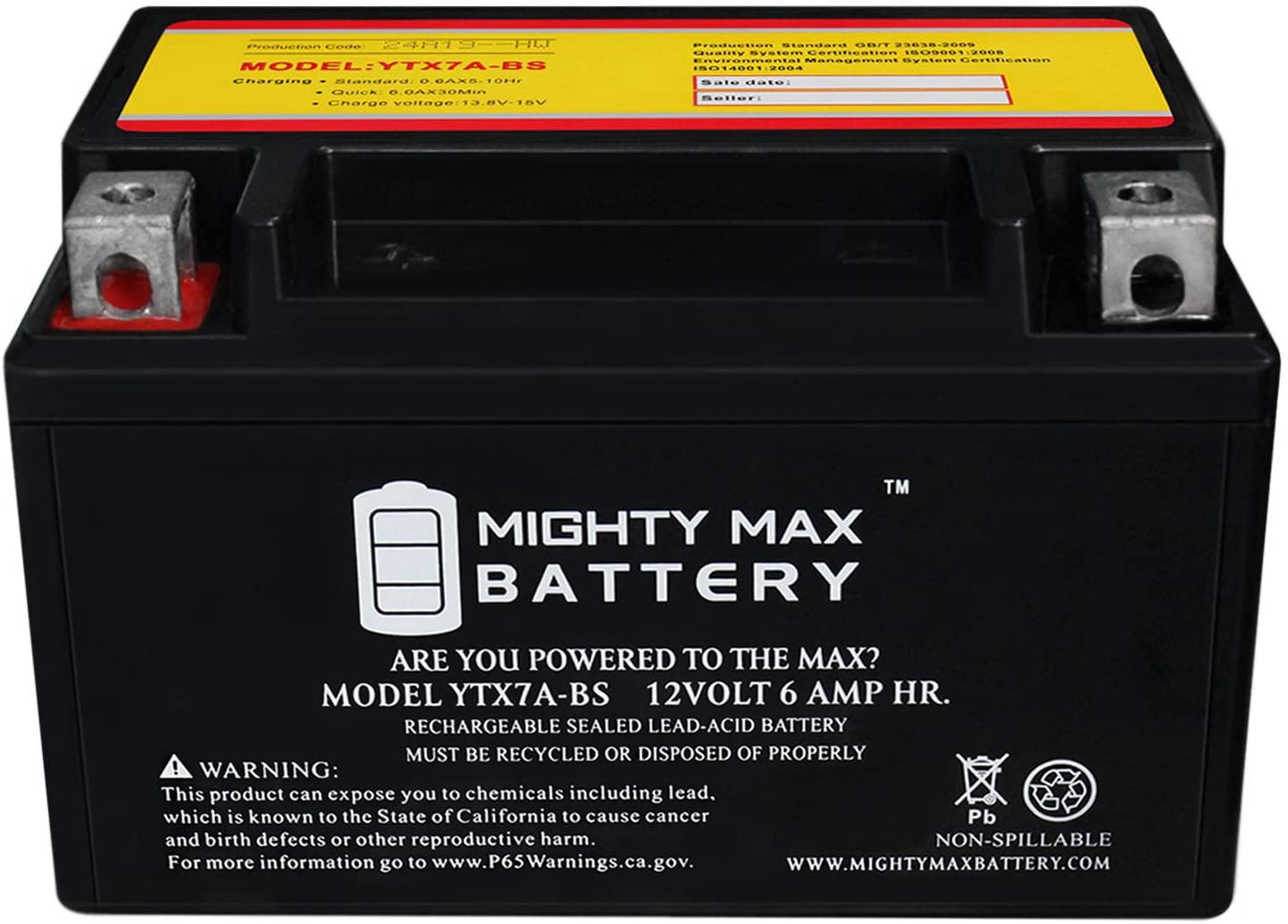 Battery for BD125-10 + BD125-8 + BD125-15 | Vader 125cc Gen II Replacement Battery